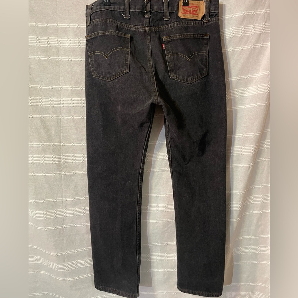 Levi's Strauss Black 501 Button Up Denim Jeans